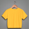 Women golden yellow crop top