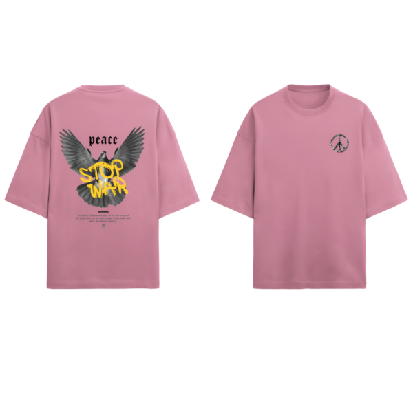 Oversized Tee Peace Front Back